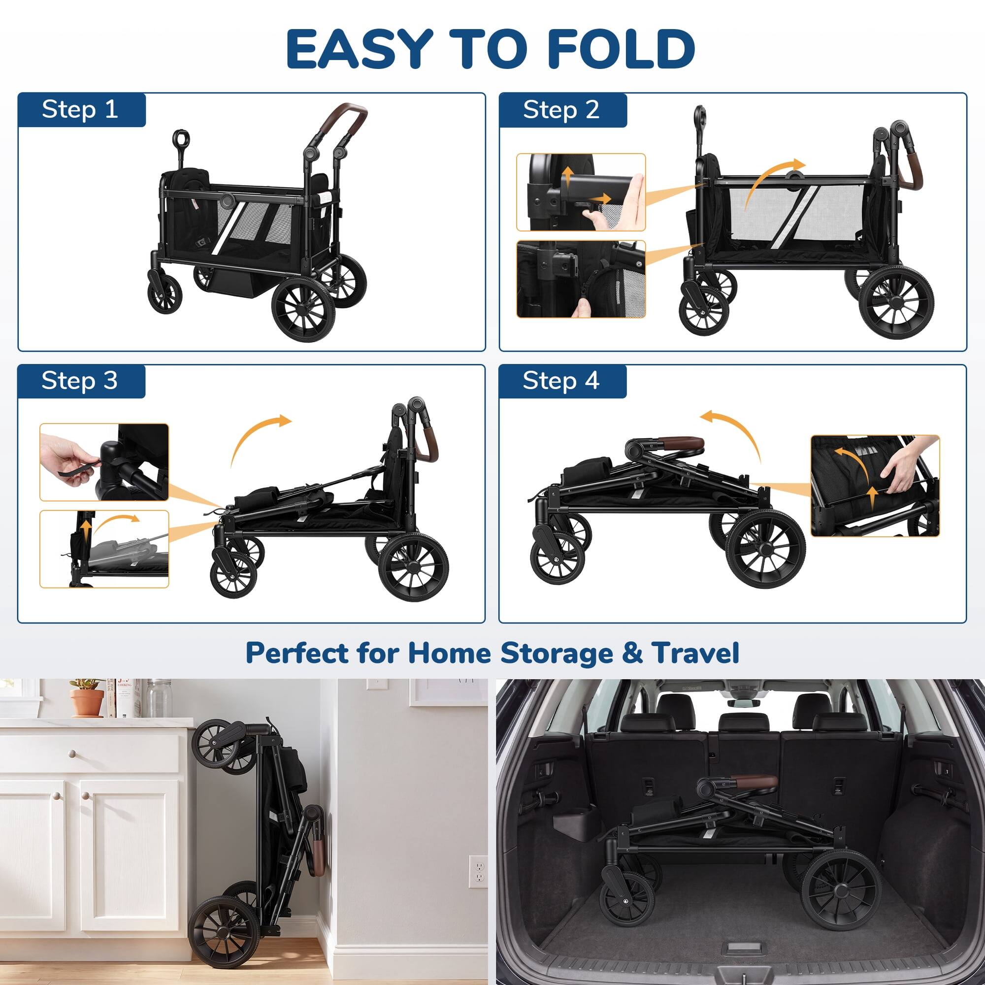 EASY TO FOLD

Step 1

Step 2

Step 3

Step 4

Perfect for Home Storage & Travel