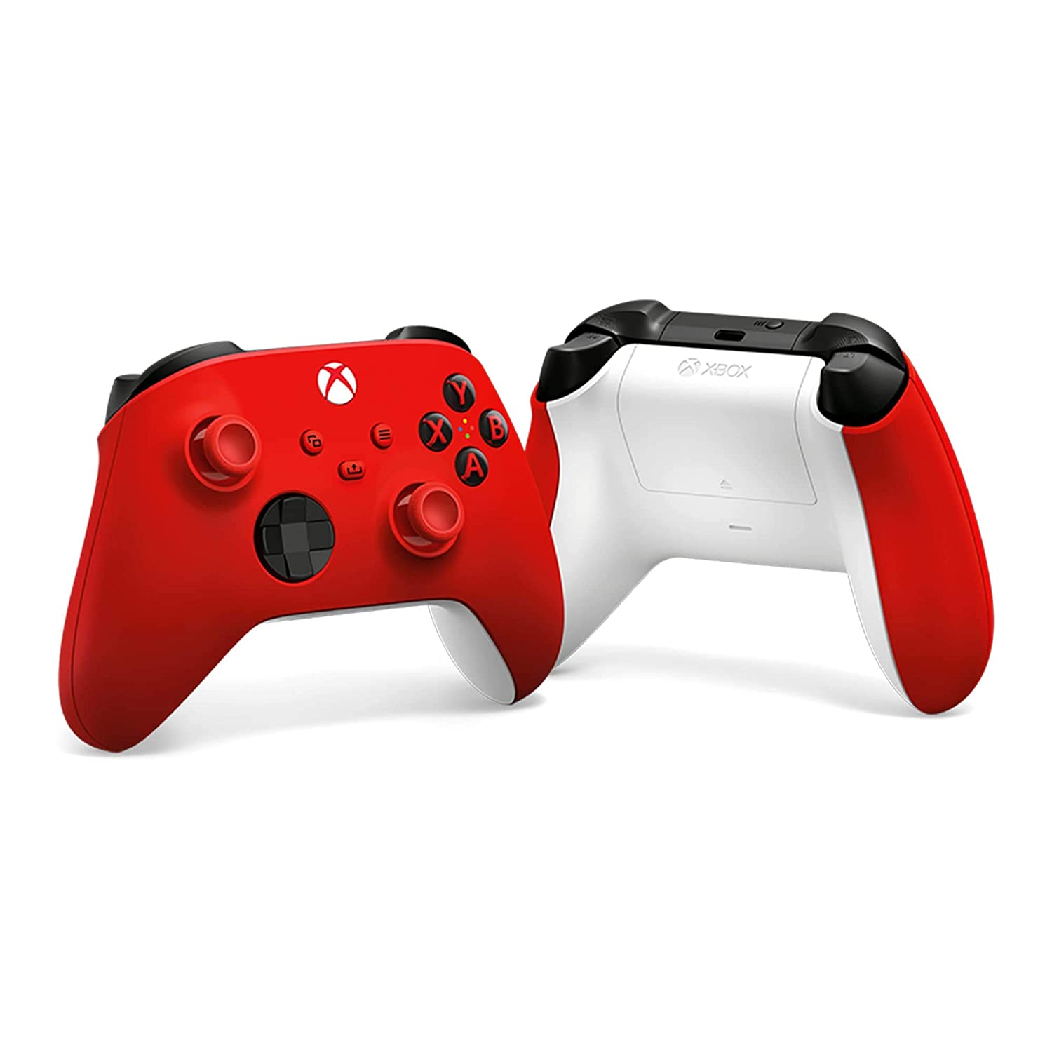 Left. Microsoft - Xbox Wireless Controller for Series X, Series S, Windows with MightySkins Custom Skin Code - Pulse Red - Pulse Red.