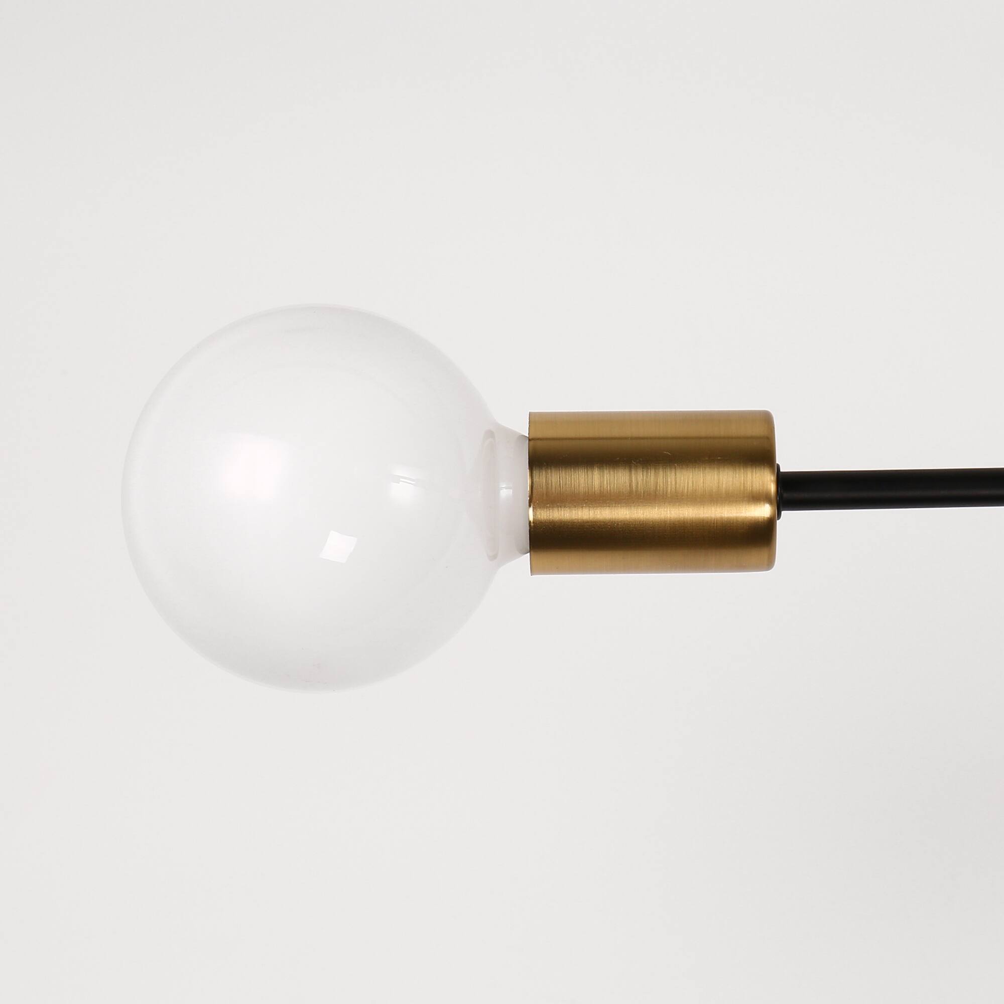 Alt View 5. Jandcase - JANDCASE 6-Light Black & Gold Mesh Cage Semi-Flush Mount Ceiling Light, E26 Socket, Non-Integrated Bulbs for Dining Room - Black and Gold.