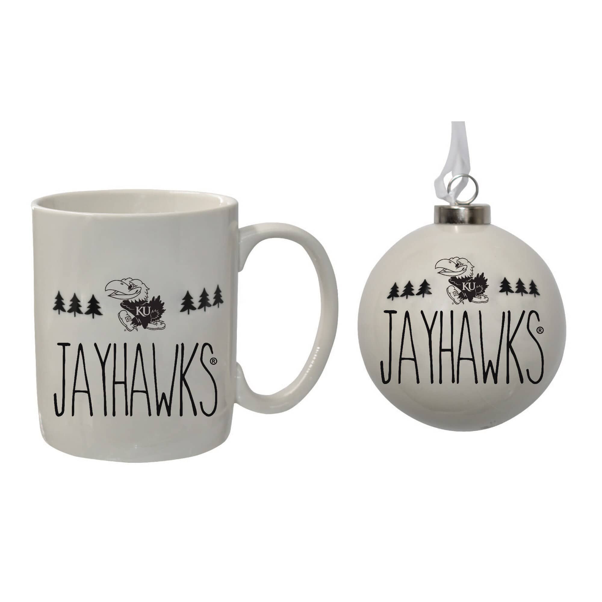 The Memory Company - Kansas Jayhawks Holiday Ornament & Mug Set - Multicolor