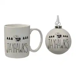 The Memory Company - Kansas Jayhawks Holiday Ornament & Mug Set - Multicolor