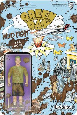 Super7 - Green Day - Green Day - ReAction Figures Wv1 - Mud Fight Tre Cool - COLLECTIBLES - Multicolor