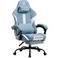 GTPlayer - GT905 Adjustable Gaming Chair with Breathable Fabric - Blue - Front_Zoom