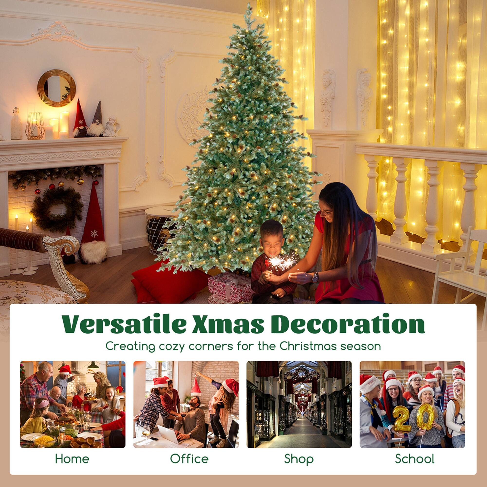 Versatile Xmas Decoration
Creating cozy corners for the Christmas season
Home
Office
Shop
School