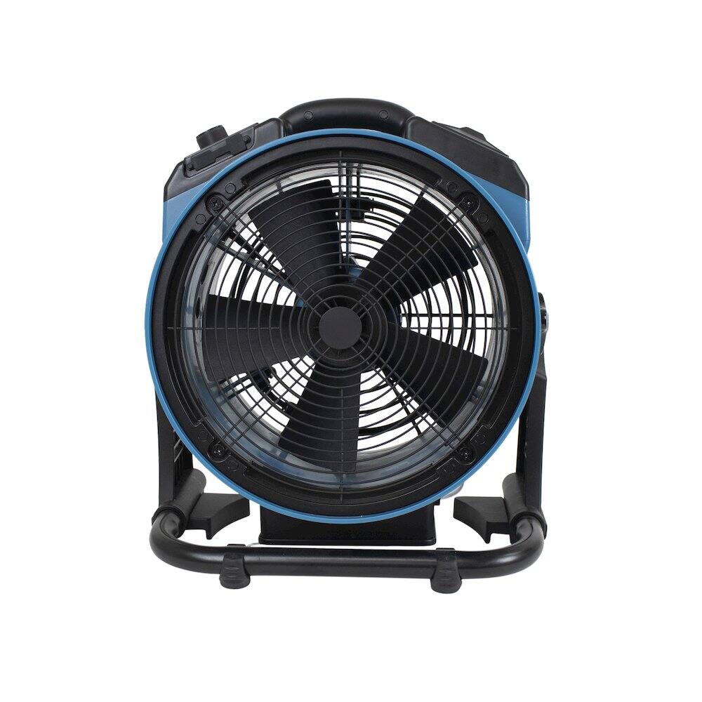 Angle. XPOWER - Battery Operated Cordless Variable Speed 11" Outdoor Cooling Misting Fan - Blue.
