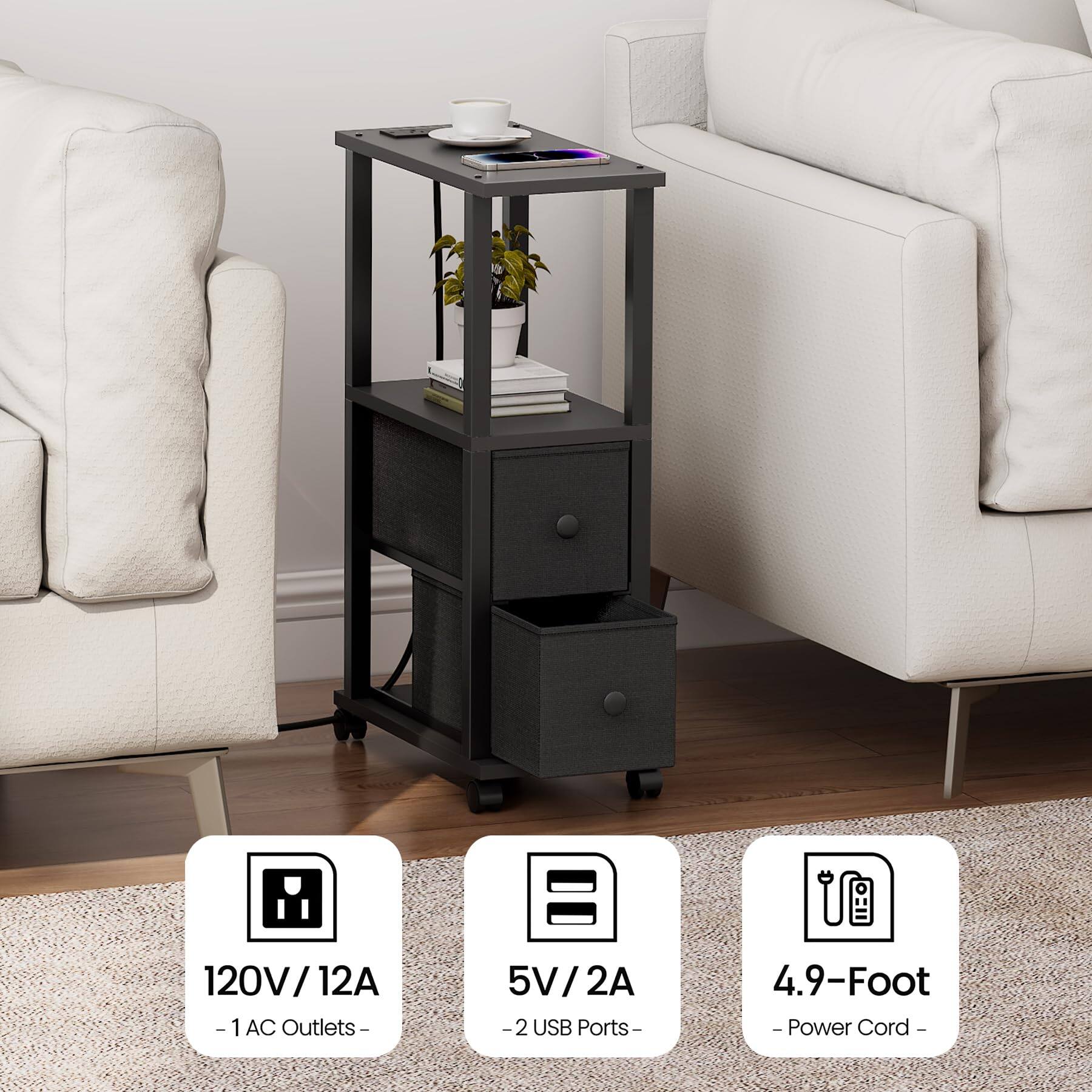 120V/12A - 1 AC Outlet  
5V/2A - 2 USB Ports  
4.9-Foot Power Cord