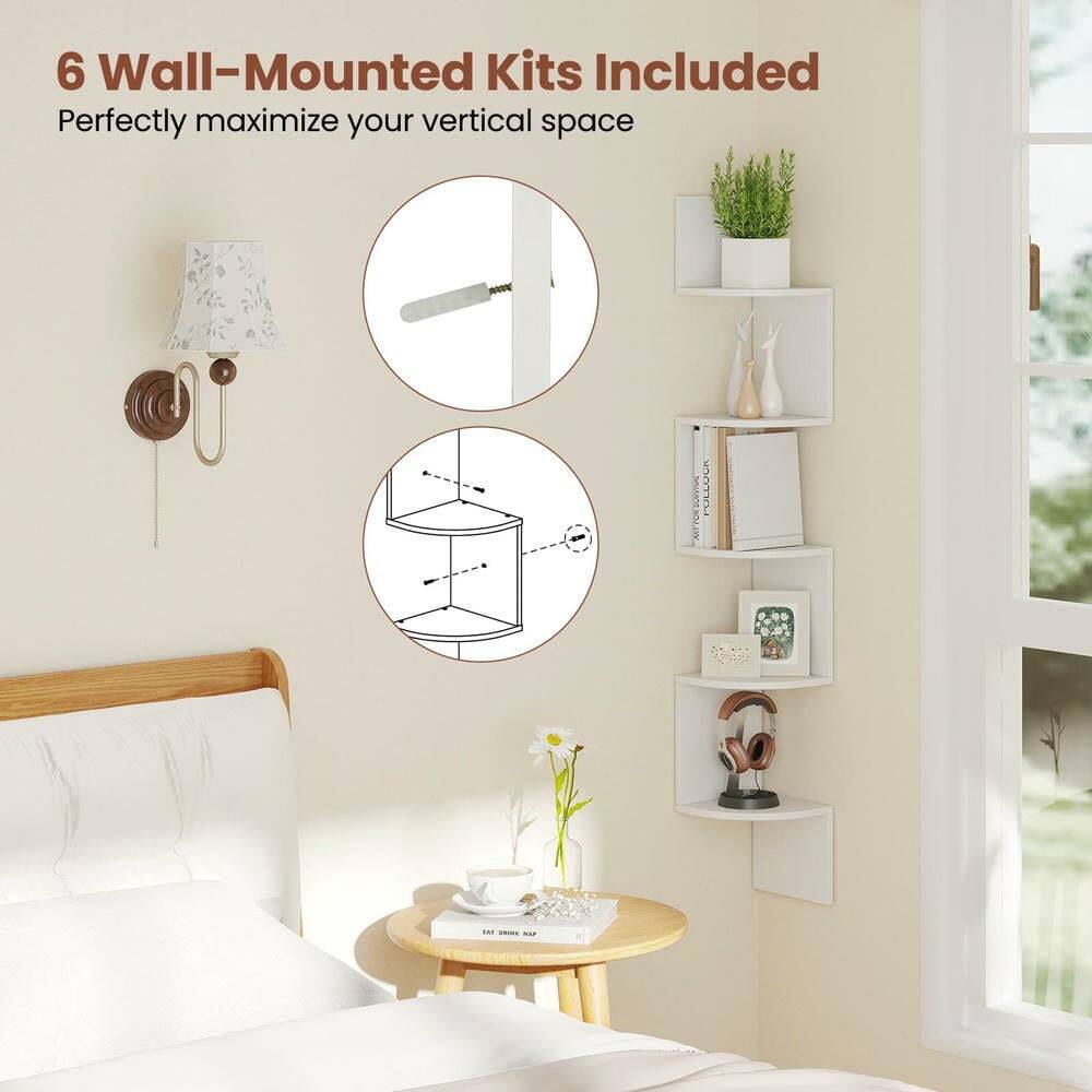 6 Wall-Mounted Kits Included  
Perfectly maximize your vertical space