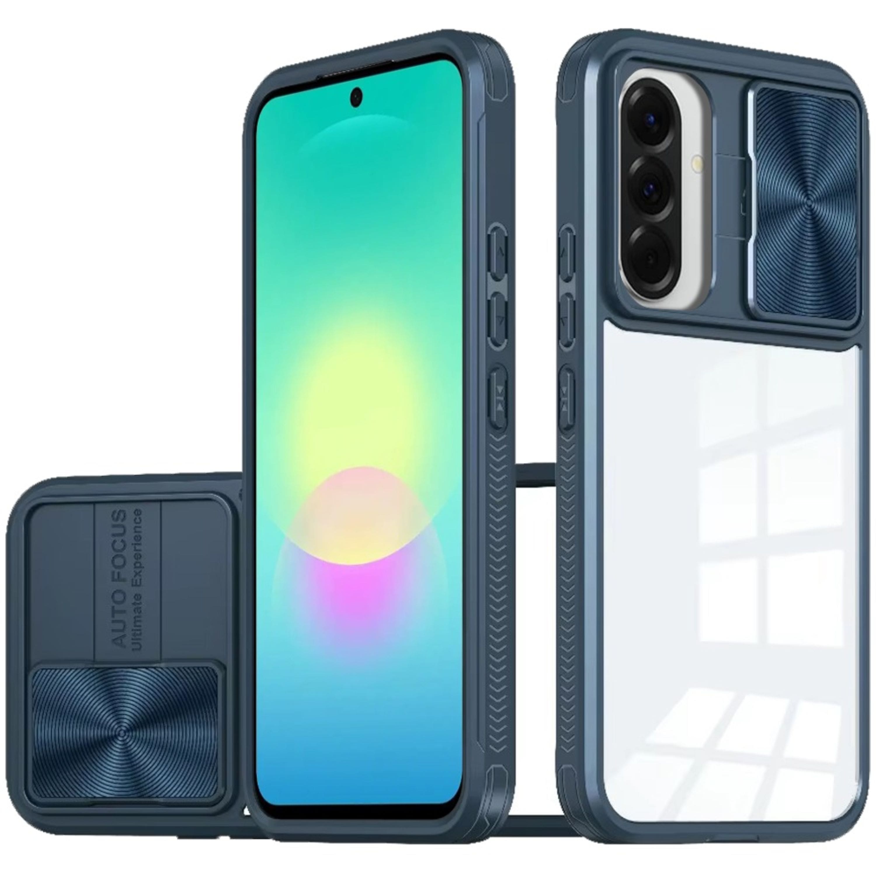Kitcheniva - Rear Lens Sliding Cover Clear Hybrid Plus Tempered Glass For Samsung A27 5G - Blue price history on PriceWatchPro