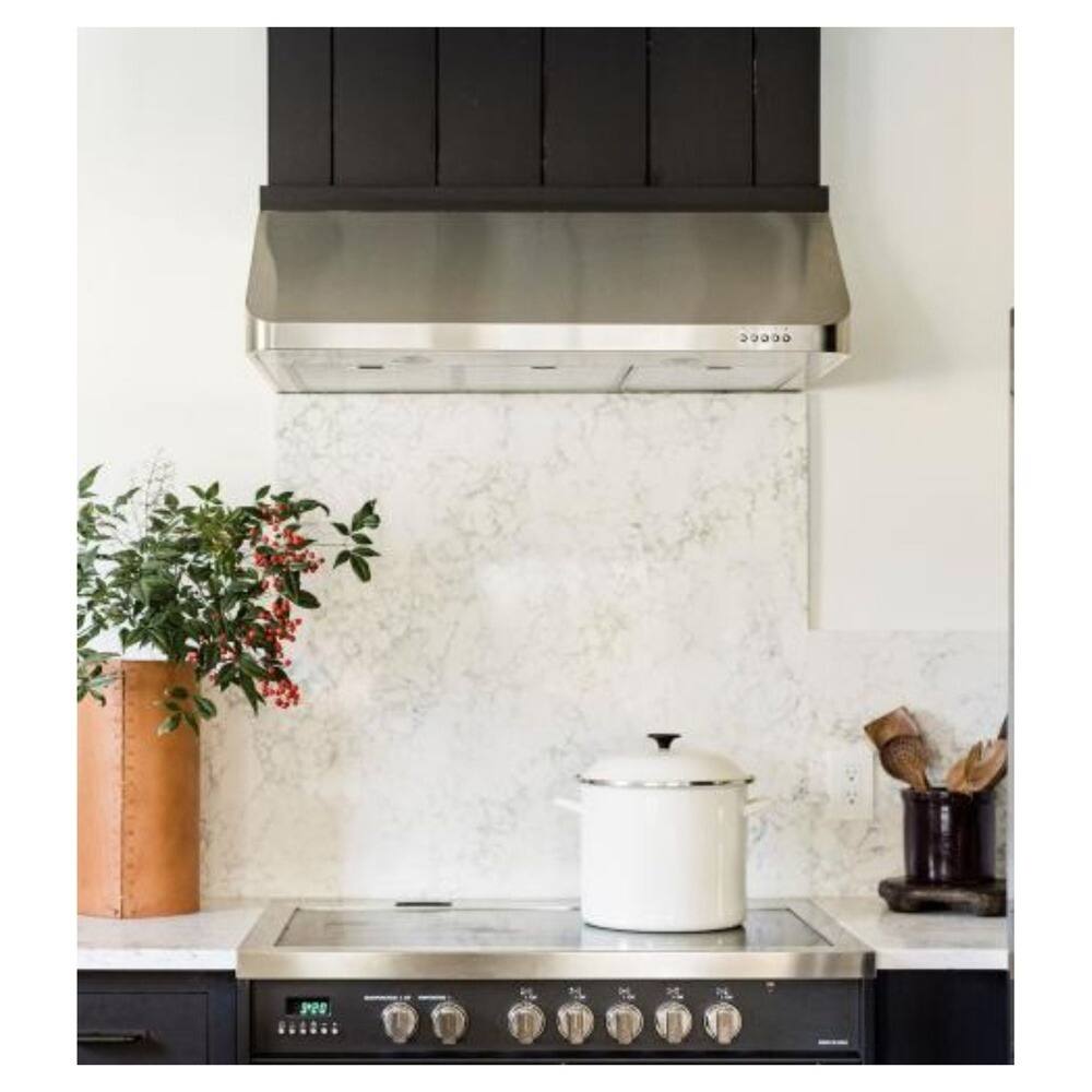 Alt View 1. Verona - Verona 36 inch Low Profile Under Cabinet Range Hood with 600 CFM (Stainless Steel) - Stainless Steel.