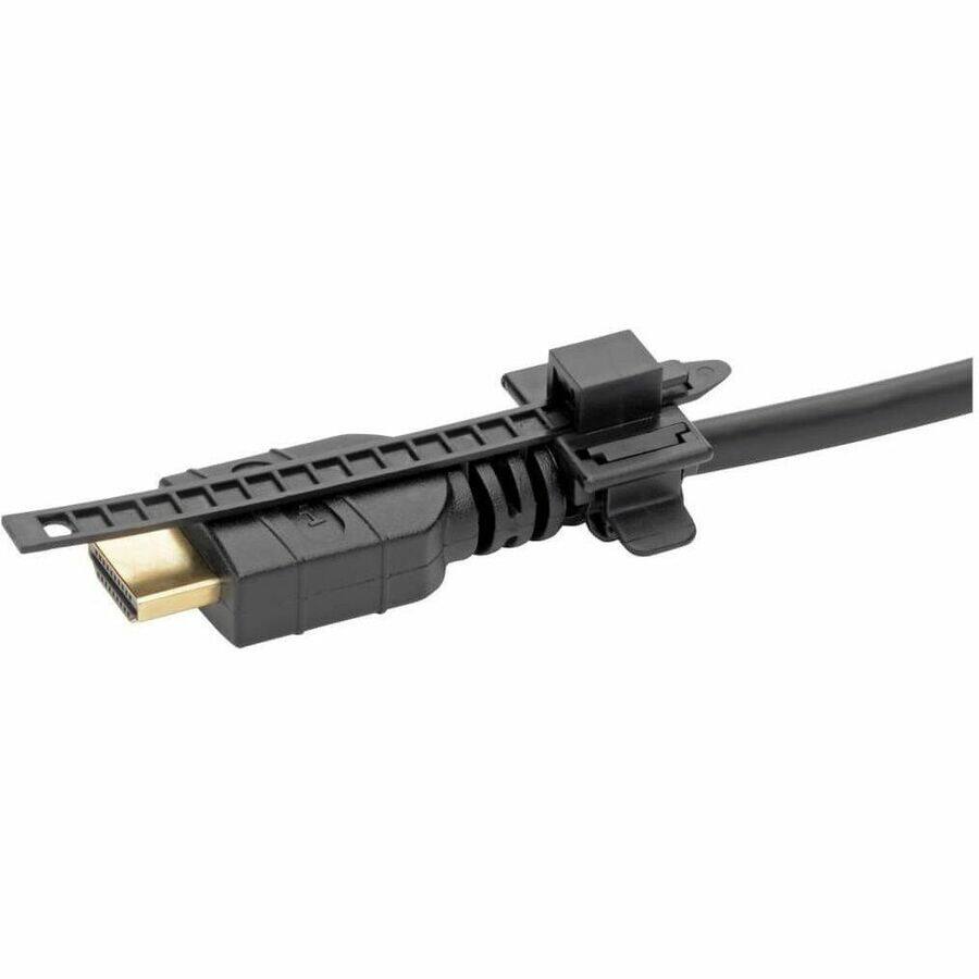 Alt View 2. Tripp Lite - Eaton Tripp Lite Series HDMI Cable Lock - Clamp/Tie/Screw - Cable Lock - Black - Nylon - Black.