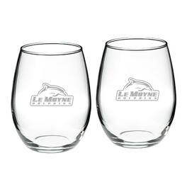 Jardine - Le Moyne Dolphins 21oz. 2-Piece Stemless Wine Glass Set - Multicolor
