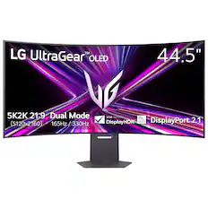 LG UltraGear OLED
44.5"
5K2K 21:9 Dual Mode (5120x2160)
165Hz / 330Hz
VESA CERTIFIED DisplayHDR 400
DisplayPort 2.1