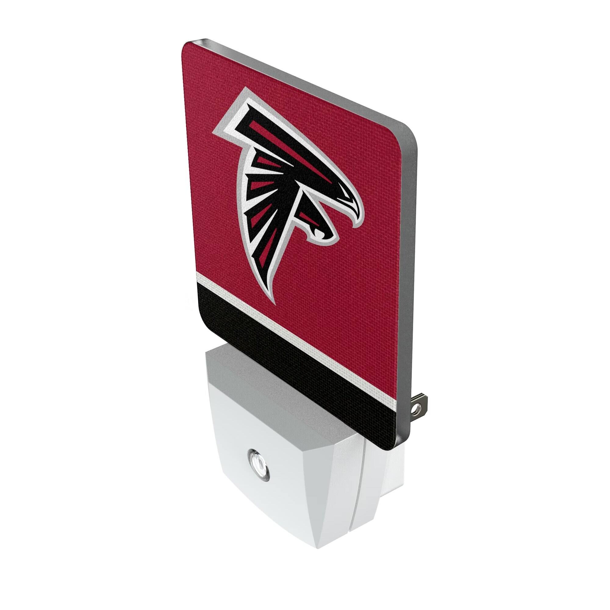 Alt View 1. Keyscaper - Atlanta Falcons Stripe Design Nightlight 2-Pack - Multicolor.