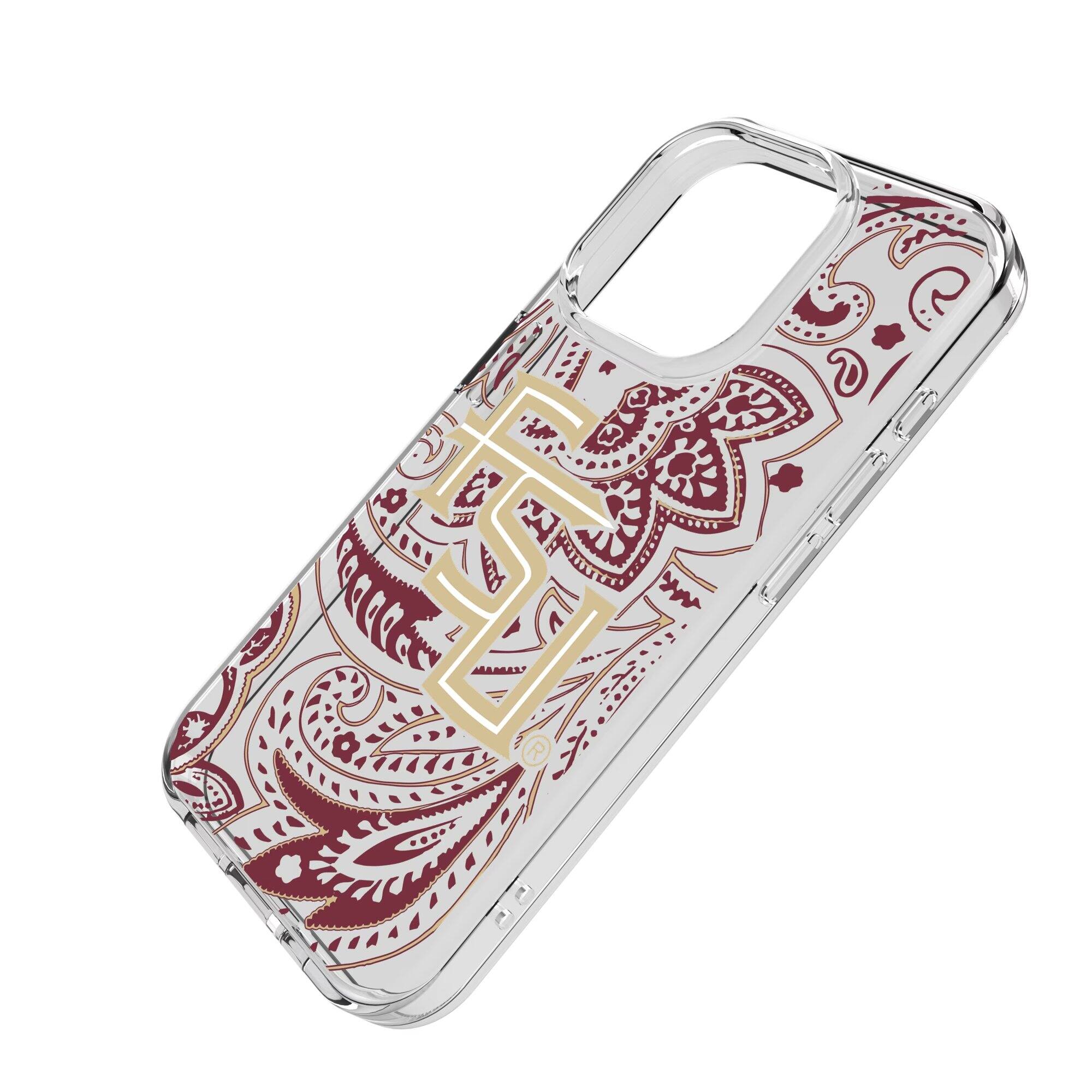 Alt View 1. Keyscaper - Florida State Seminoles iPhone Paisley Design Clear Case - 14 - Multicolor.