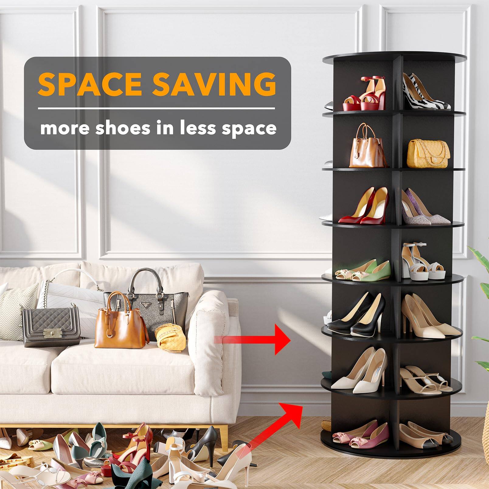 SPACE SAVING  
more shoes in less space