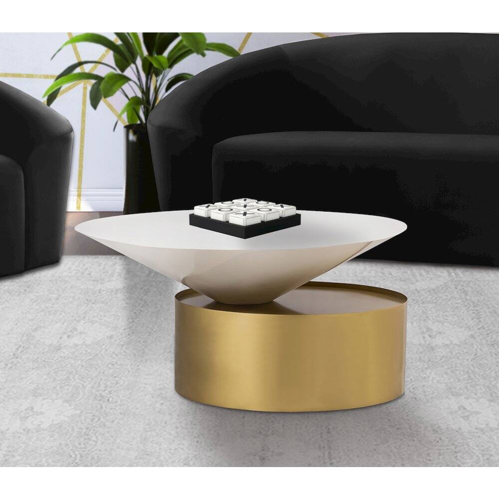 Alt View 1. Meridian Furniture - Damon White Coffee Table - White.