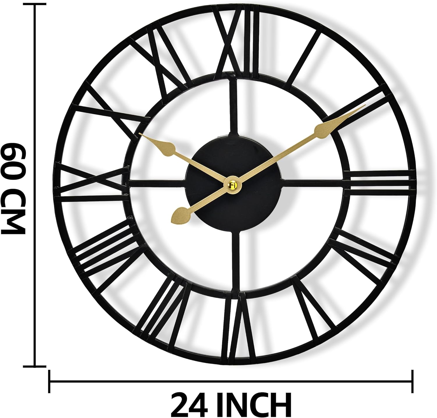 Alt View 2. Sorbus - Sorbus Large Wall Clock for Living Room Decor, Easy to Hang 24-Inch Big Wall Clock, Analog Decorative Wall Clock - Black.
