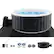 Front. Costway - Costway 80" Round SPA Pool Inflatable Hot Tub with 130 Air Jets Electric Heater Pump - Black + White.