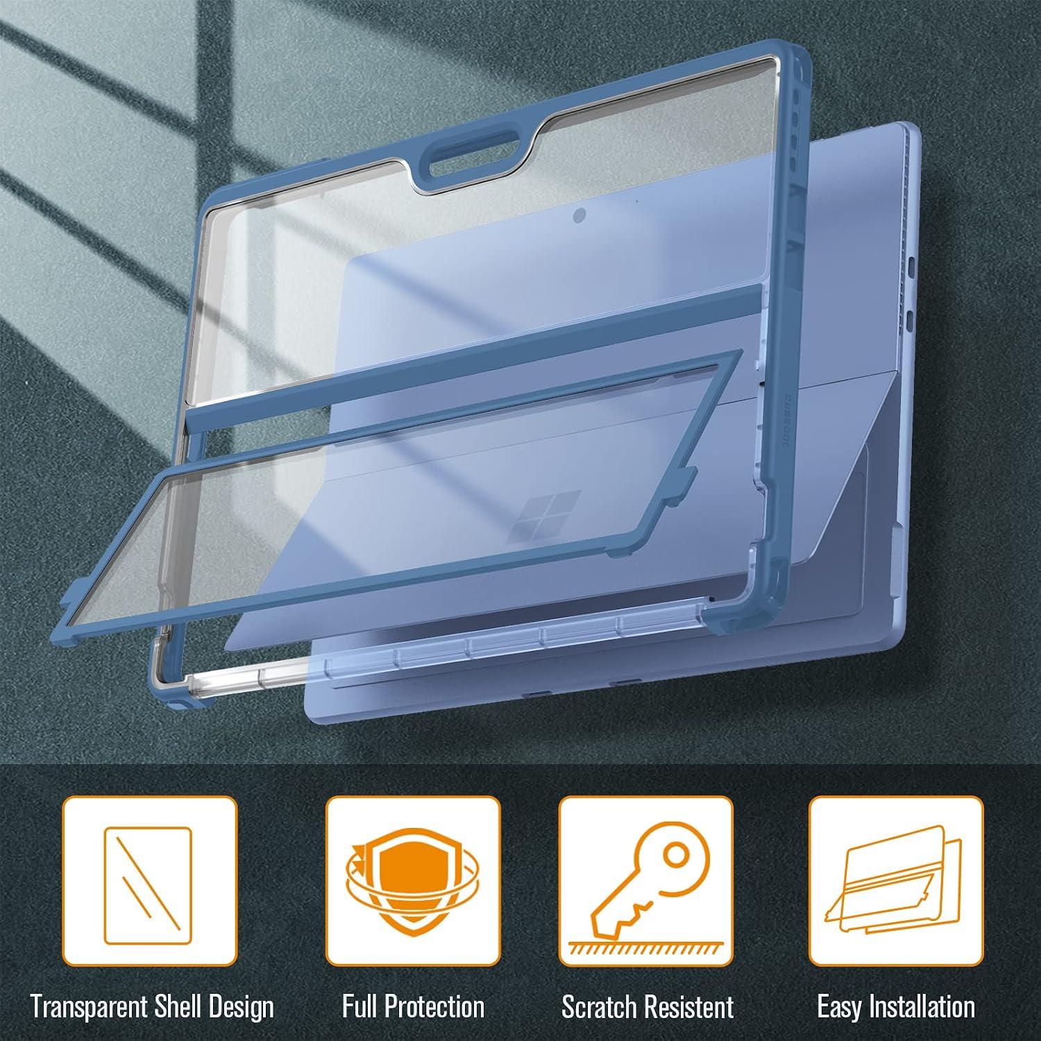 Transparent Shell Design  
Full Protection  
Scratch Resistant  
Easy Installation