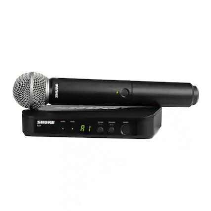 SHURE audio ready
SHURE BLX4
group (4-1)
channel 10
power