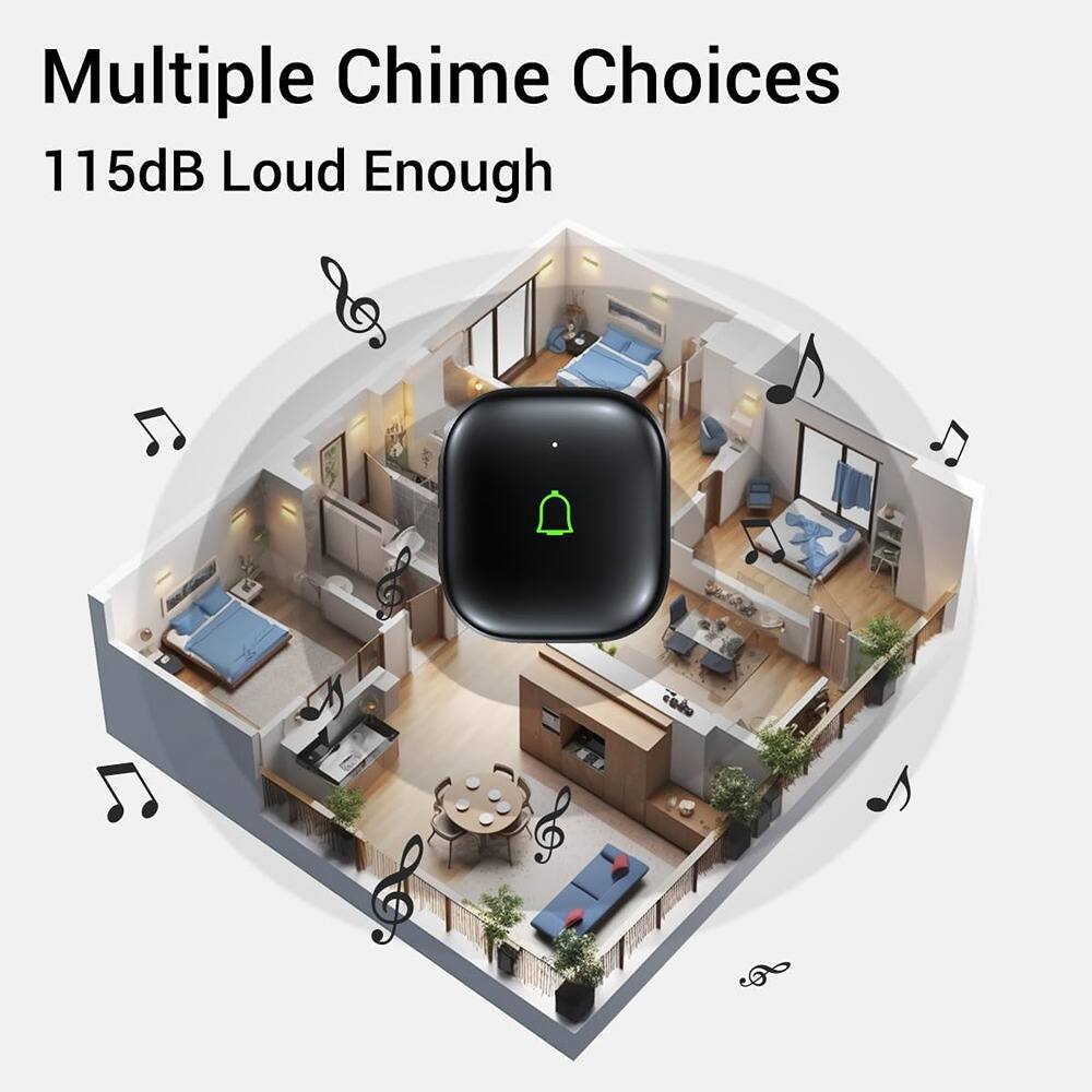 Multiple Chime Choices  
115dB Loud Enough