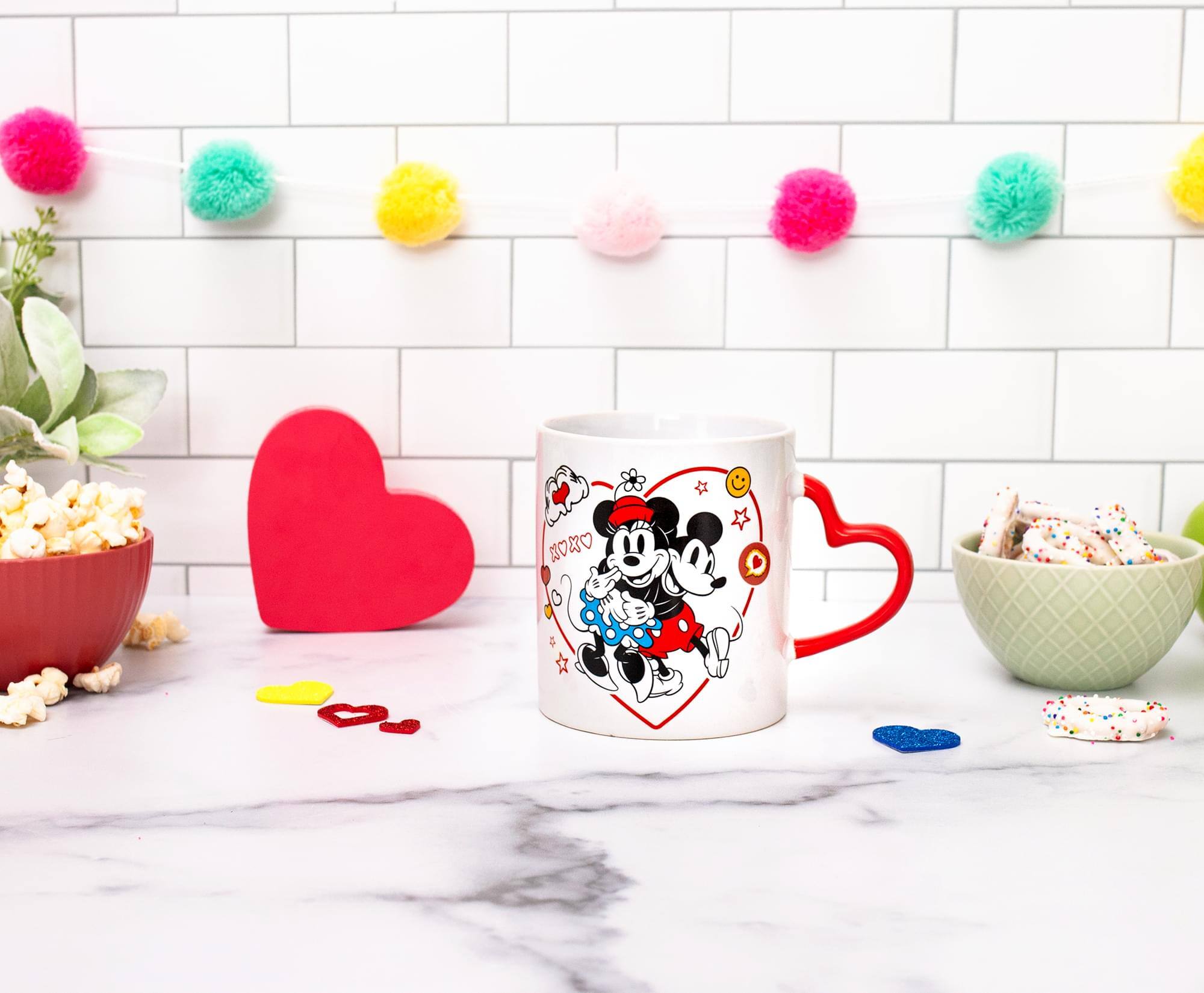 Alt View 10. Disney - Disney Mickey and Minnie Mouse Icons 20-Ounce Ceramic Mug With Sculpted Handle - Red.