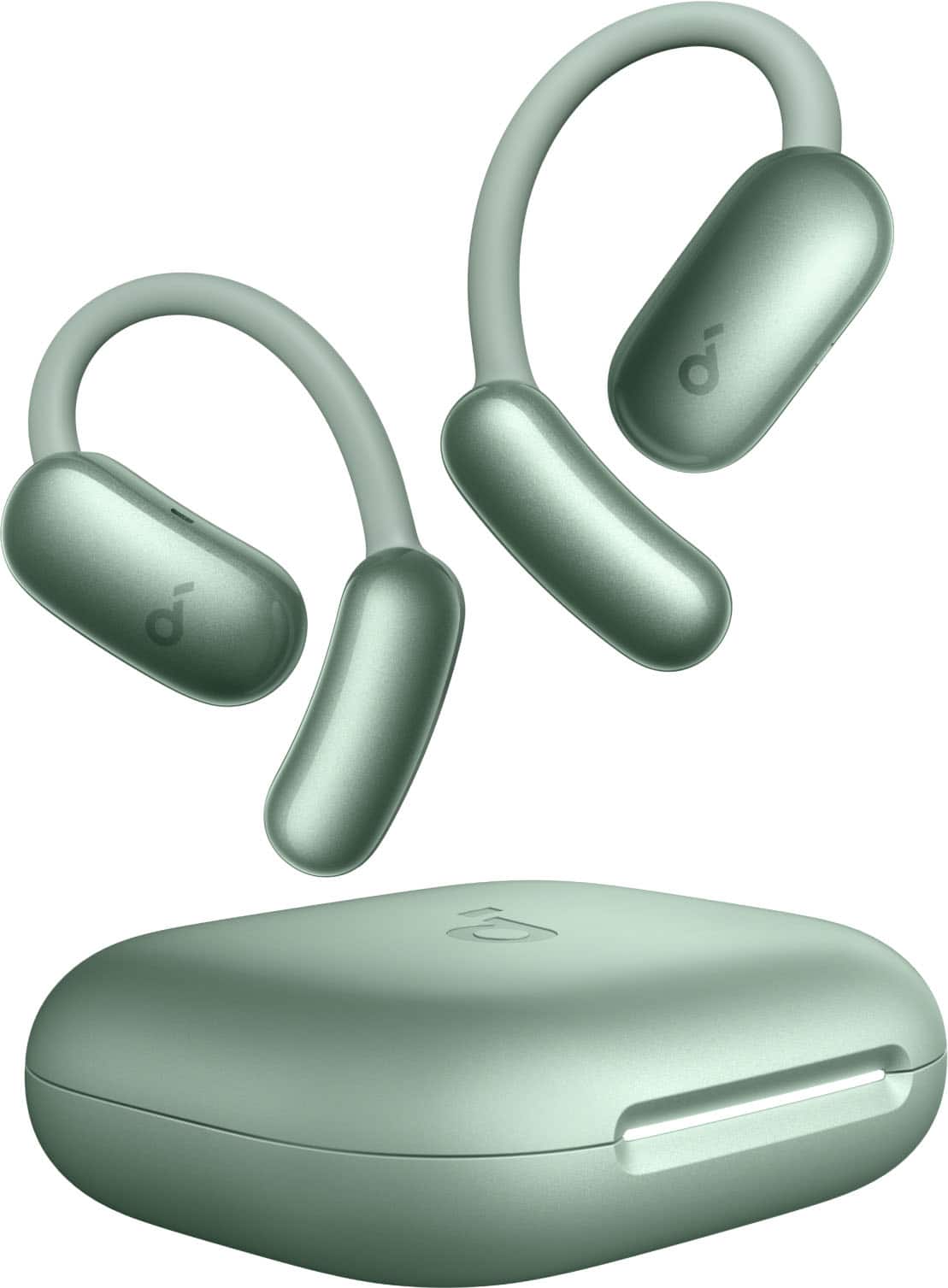 Alt View 1. Soundcore - by Anker AeroFit 2 A.I. Assistant Open-Ear Bluetooth Headphones with Real-Time Translation and Adjustable Ear Hooks - Sage Green.
