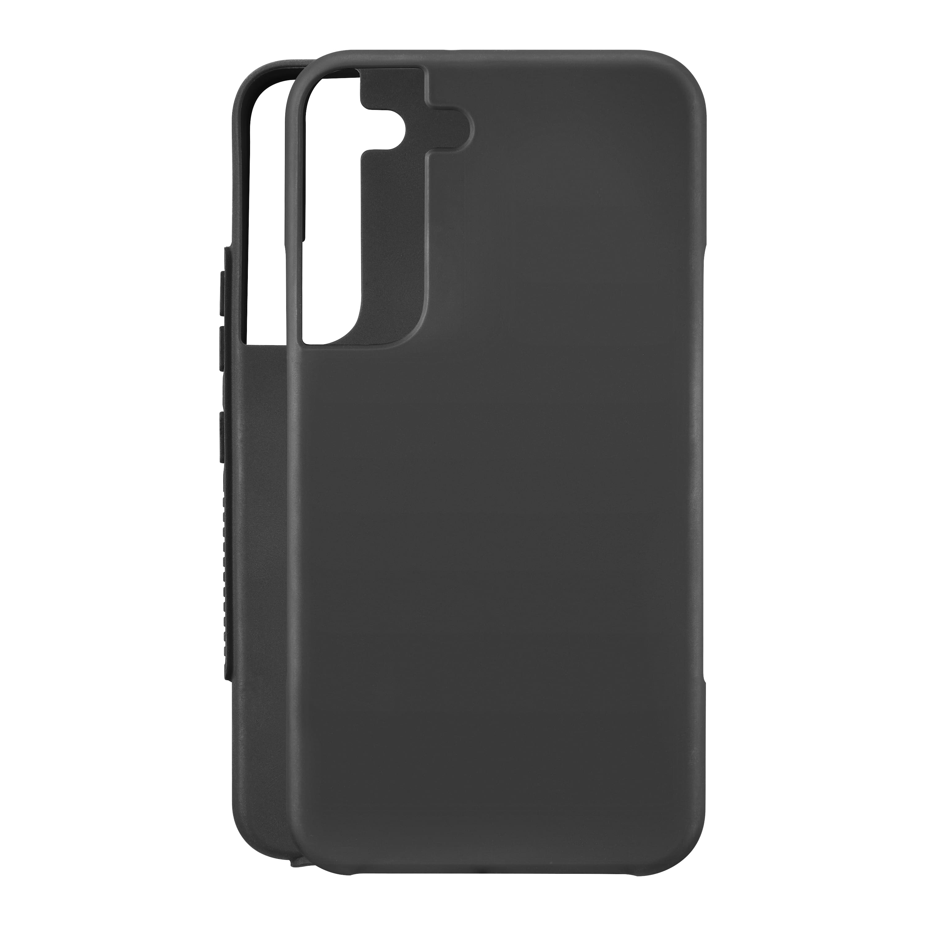 Front. Insignia™ - Dual-Layer Protective Phone Case for Samsung Galaxy S22 - Black.