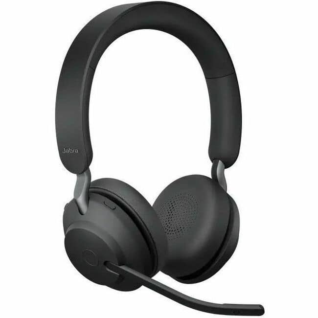 Jabra - Evolve2 65 Headset - Microsoft Teams Certification - Stereo - USB Type C - Wireless - Bluetooth - 98.4 ft - 20 Hz - Black