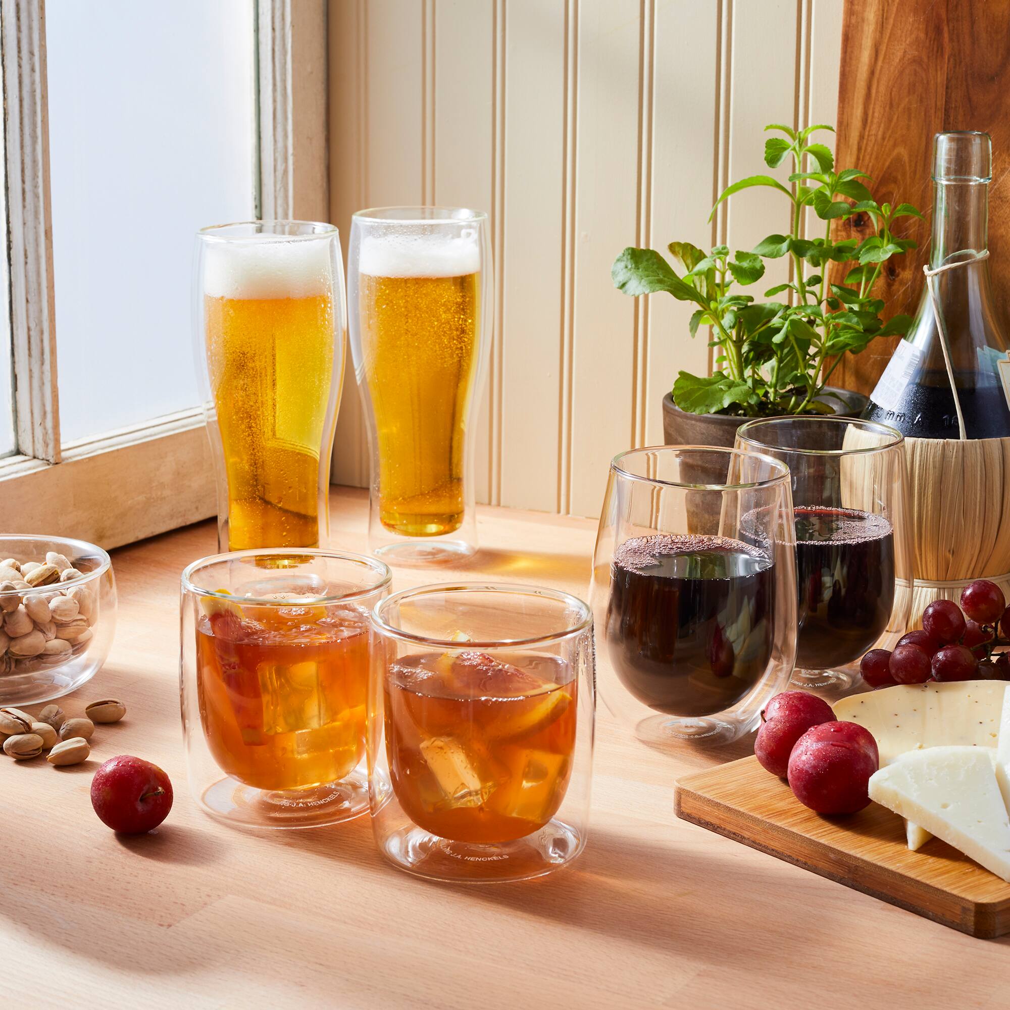 Alt View 1. ZWILLING - ZWILLING Sorrento 6-pc Double-Wall Entertaining Glassware Set - Clear.