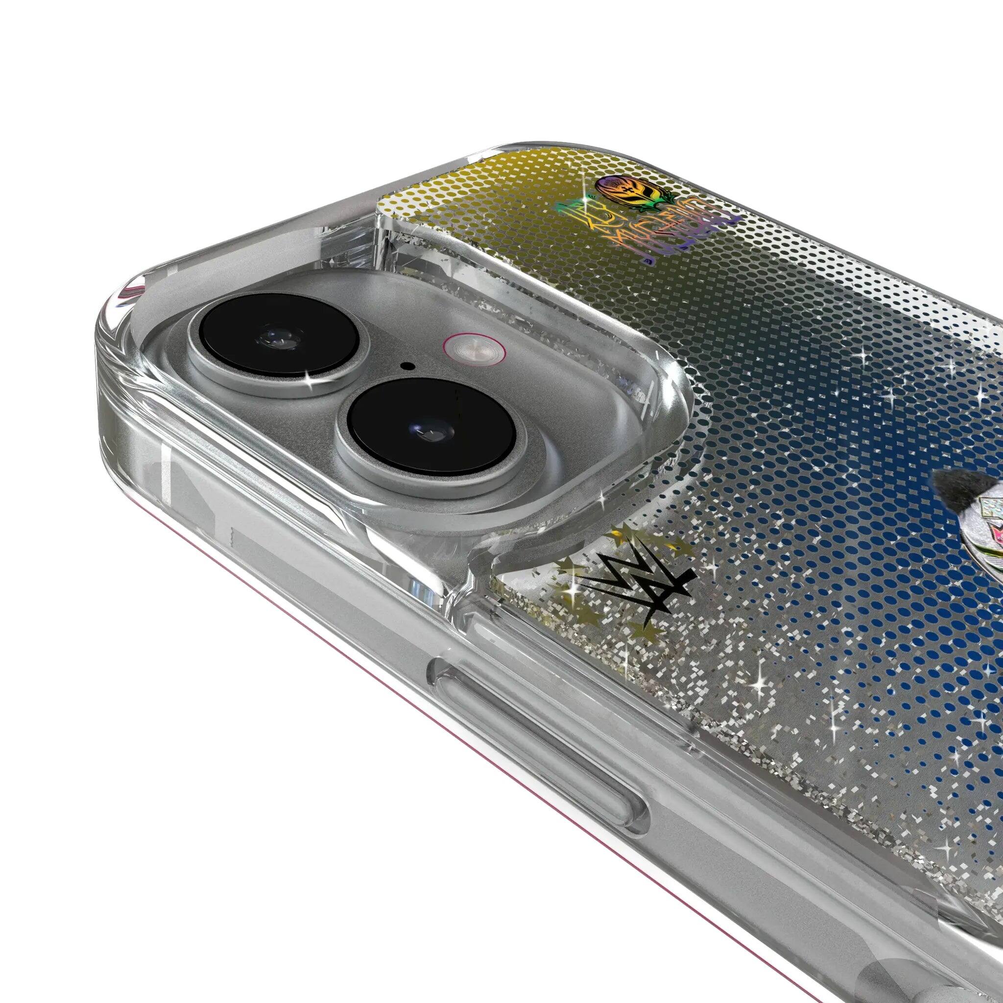 Left. Keyscaper - WWE Superstar Glitter Phone Case - Apple iPhone 17 Pro - Rey Mysterio.