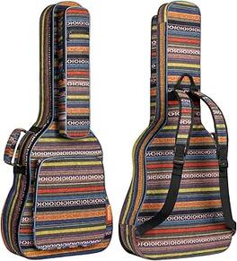 CAHAYA - Acoustic Guitar Bag with Neck Cradle Bohemian Vintage Guitar Case 0.65in Thick Sponge Padded Guitar Case CY0186