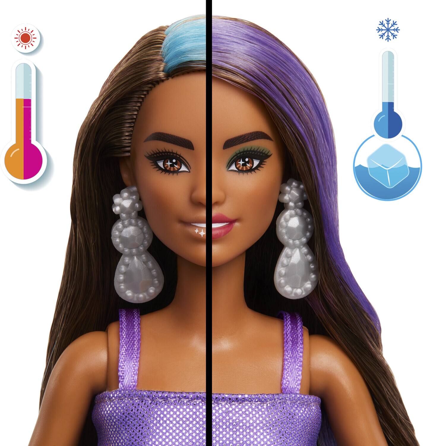 Alt View 4. Mattel - Mattel - Barbie Party Unboxed Glam Party Series Purple Sparkle Doll & Accessories   - Collectibles - Multicolor.