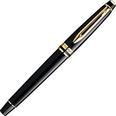 Alt View 1. Waterman -  Expert Matte Black/Gold Fountain Pen, Medium Point 1.0 mm, Black Ink  - Black Ink.
