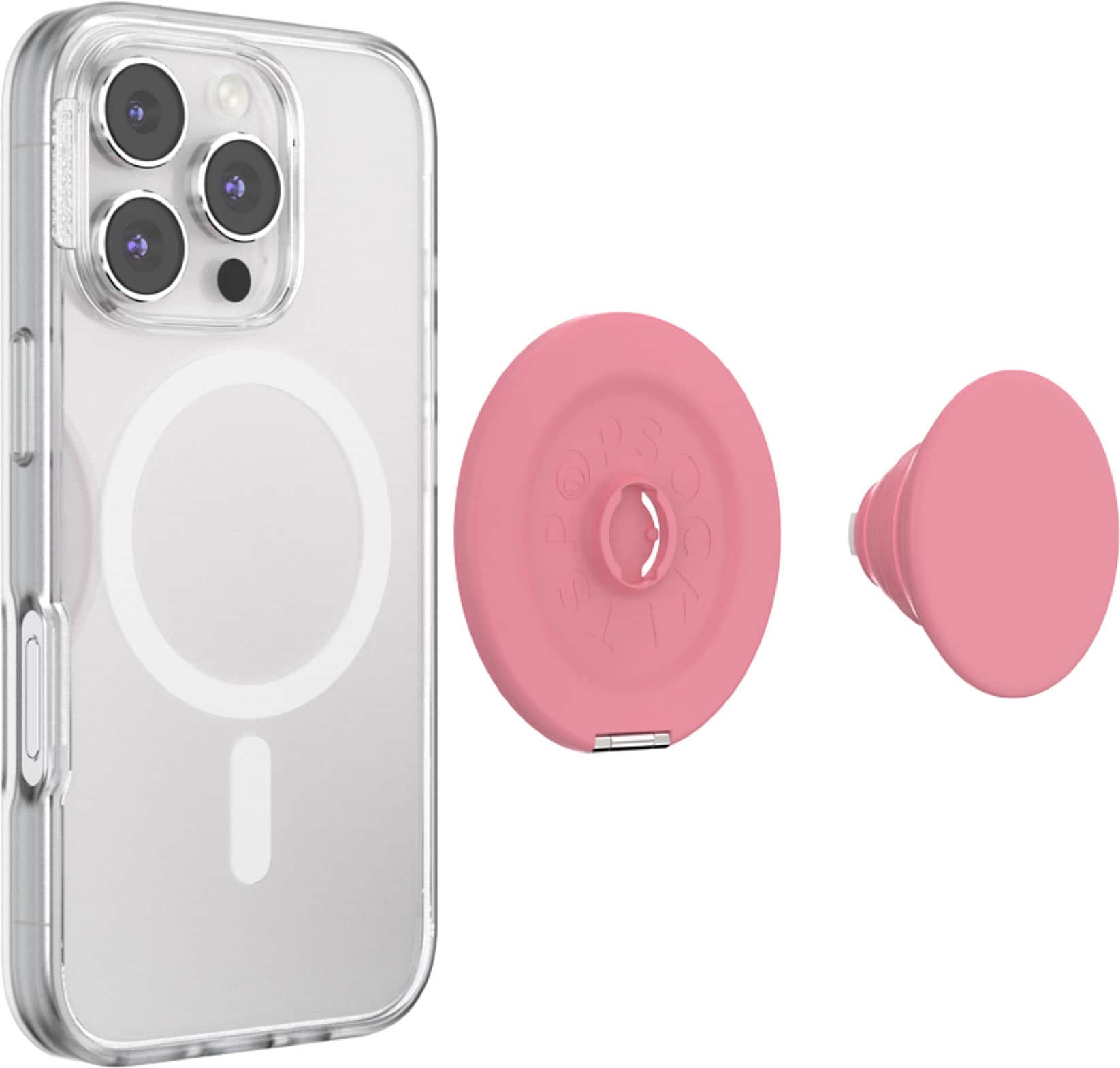 Alt View 6. PopSockets - MagSafe Kick-Out Universal Magnetic Grip & Stand with Adapter Ring for Cell Phones - Putty.