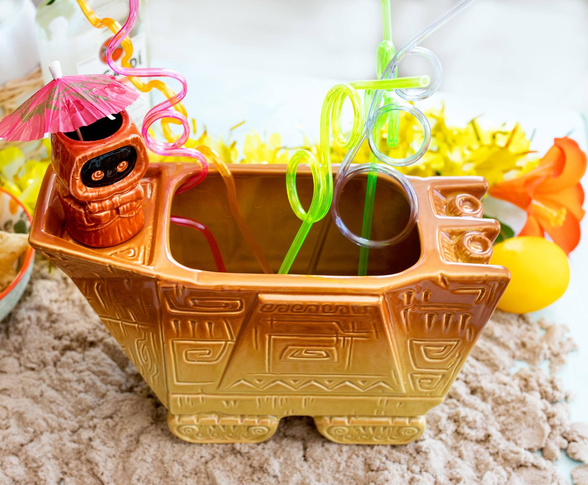 Alt View 5. Star Wars - Geeki Tikis Star Wars Sandcrawler Punch Bowl Set With Jawa Mini Muglet - Brown.