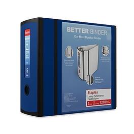 Staples - 5" 3-Ring Better Binder, D-Ring - Navy Blue