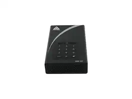 Apricorn - Aegis Padlock DT 6TB USB 3.0 3.5" Encrypted Hard Drive with PIN & 256-bit AES ADT-3PL256-6000 - Black