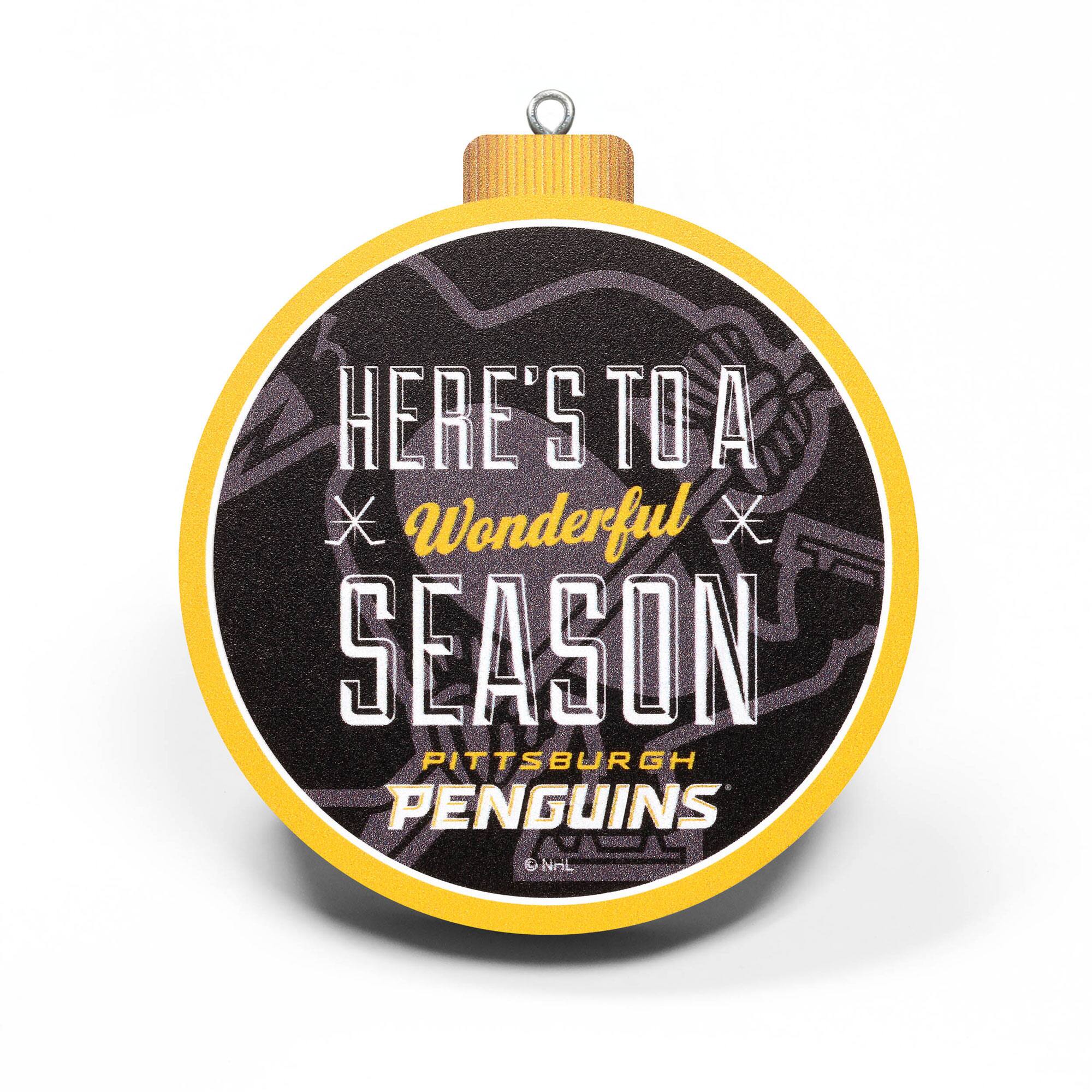 HERE'S TO A  
Wonderful  
SEASON  
PITTSBURGH  
PENGUINS  
NHL