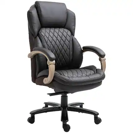 Front. Anysun - Anysun High Back Diamond Stitching Adjustable Heigh Executive Office Chair with Wide Seat and Swivel Wheels - Brown.