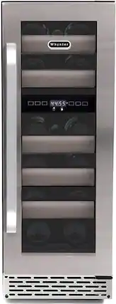 Front. Whynter - Elite 17-Bottle Wine Refrigerator - Stainless steel.