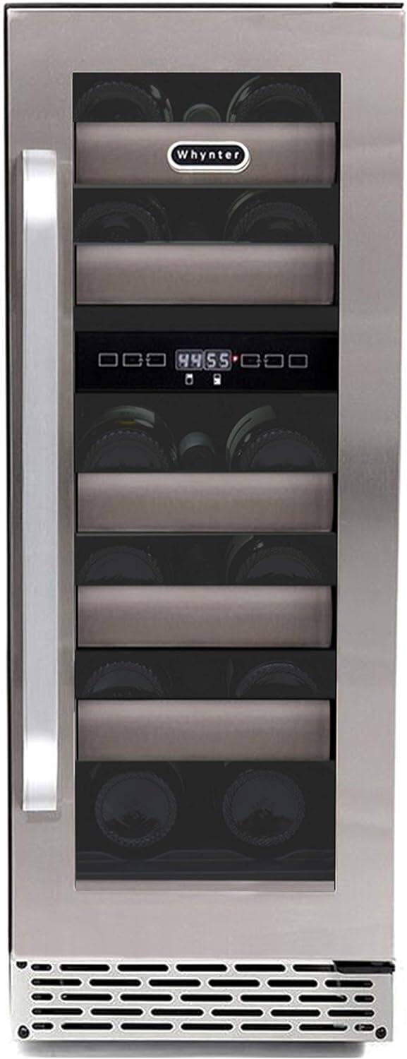 Whynter - Elite 17-Bottle Wine Refrigerator - Stainless Steel