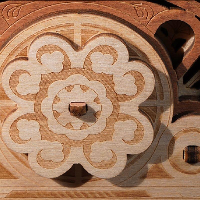 Alt View 9. ROKR - ROKR 3D Wooden Puzzles Diva Phonograph Music Box Mechanical Model Kit to Build, AMK82.