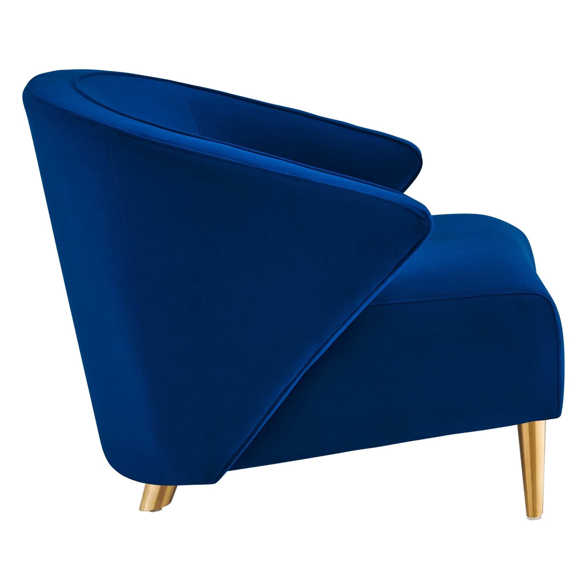 Alt View 1. Modway - Odyssey Performance Velvet Armchair by Modway - Navy.