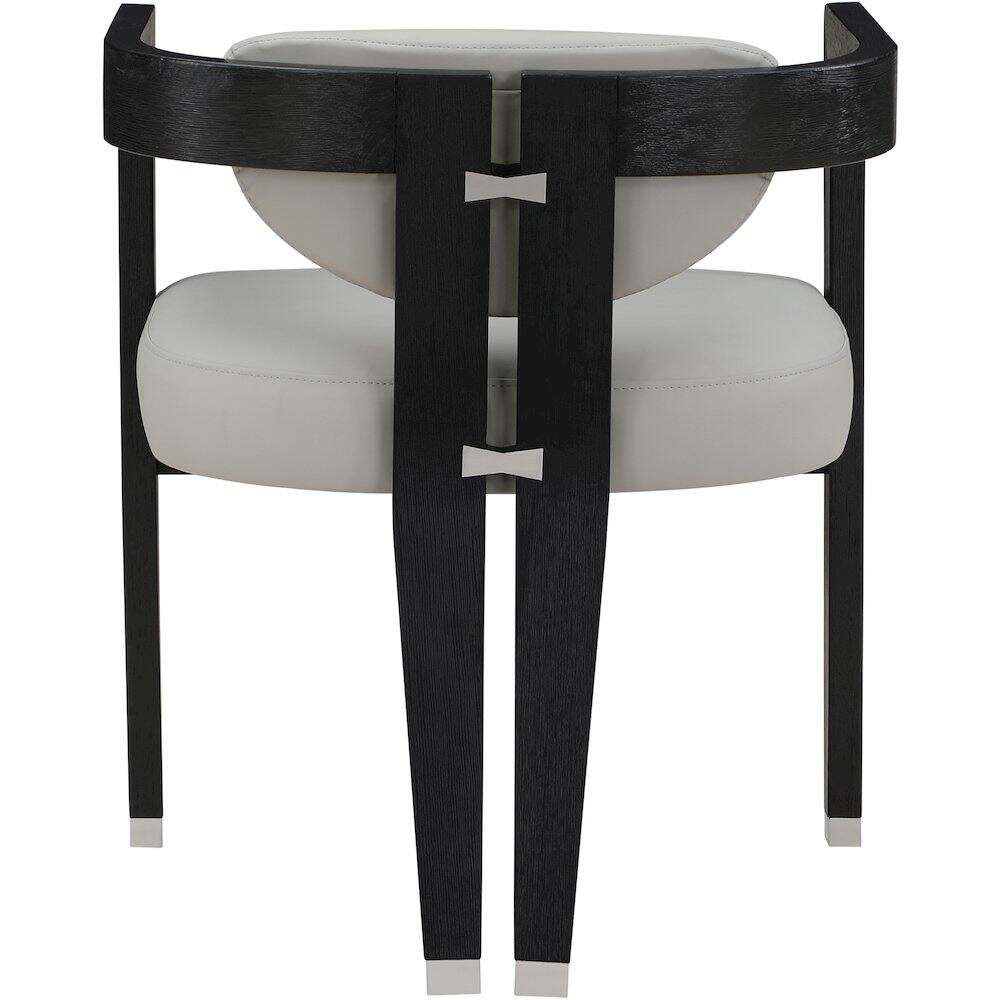 Alt View 1. Meridian Furniture - Carlyle Grey Vegan Leather Dining Chair - Grey.