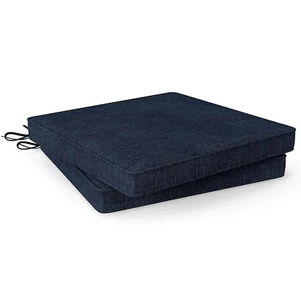Front. Costway - Costway Outdoor Chair Cushion Set of 2 Waterproof Fade-Resistant Olefin Seat Cushions - Navy.