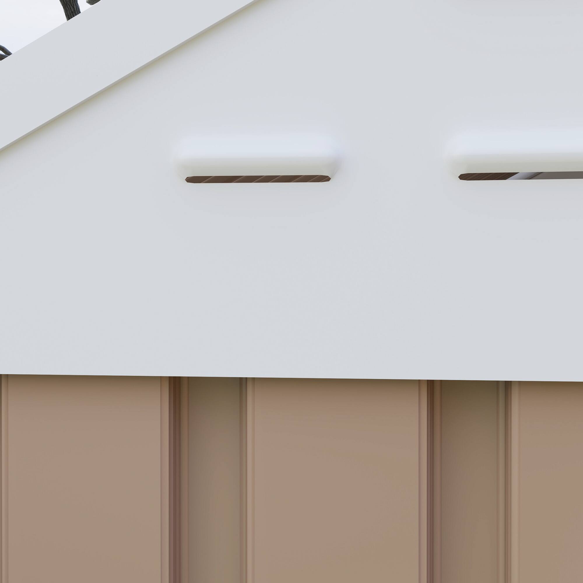 Alt View 8. Outsunny - 8' x 6' Outdoor Storage Shed, Metal Garden Shed with Window & Double Lockable Door, Outdoor Tool Shed Storage.