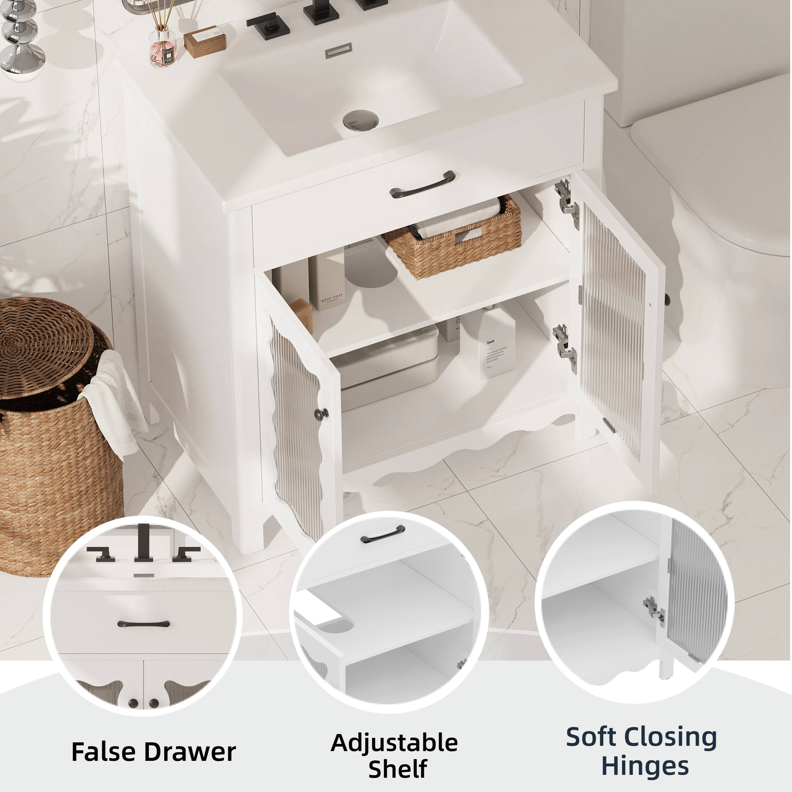 False Drawer Adjustable Shelf Soft Closing Hinges