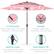 UV Protection
Fabric shade made from quality polyester to diffuse sunlight
Durable
Powder-coated steel withstands wear over time
Built-In Crank
Pully-assisted crank opens and closes the umbrella
Push-Button Tilt
Freely adjust the angle with a locking tilt joint