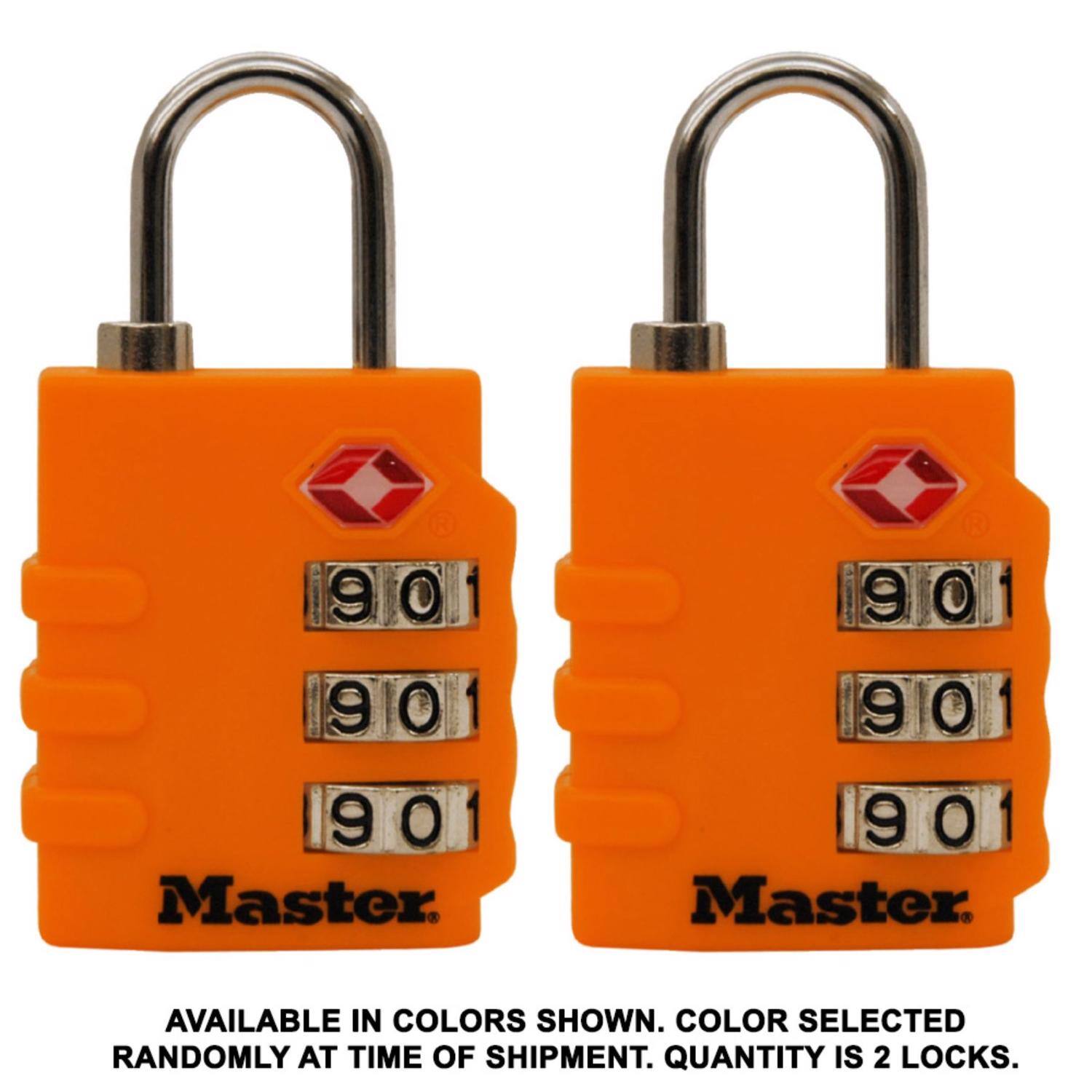 901 901 901 Master. AVAILABLE IN COLORS SHOWN. COLOR SELECTED RANDOMLY AT TIME OF SHIPMENT. QUANTITY IS 2 LOCKS.